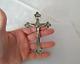 Ancien Crucifix Grande Croix Argent Massif Xixe