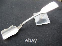 ANCIEN CUILLERE CUILLER PELLE à SEL ARGENT MASSIF 205 mm 59 G SOLID SIVER SPOON
