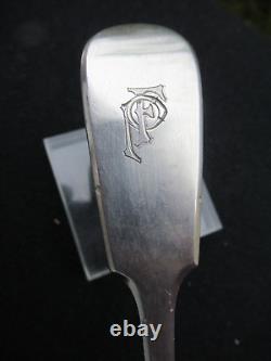 ANCIEN CUILLERE CUILLER PELLE à SEL ARGENT MASSIF 205 mm 59 G SOLID SIVER SPOON