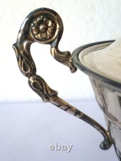 ANCIEN DRAGEOIR SUCRIER EN ARGENT MASSIF FLORENCE ITALIE 118gr