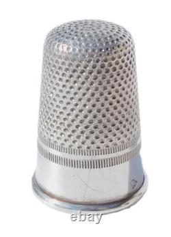 ANCIEN NECESSAIRE DE COUTURE VERMEIL ARGENT MASSIF fin XIXe début XXe ciseaux