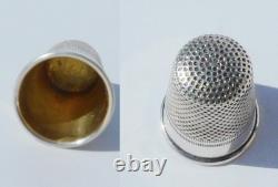 ANCIEN NECESSAIRE DE COUTURE VERMEIL ARGENT MASSIF fin XIXe début XXe ciseaux