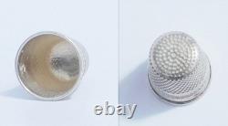 ANCIEN NECESSAIRE DE COUTURE VERMEIL ARGENT MASSIF fin XIXe début XXe ciseaux