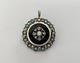 Ancien Pendentif Broche Xixe Argent Massif Onyx Opale Marcassite Napoléon Iii