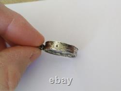 ANCIEN PENDENTIF RELIQUAIRE ARGENT MASSIF SAINTE GERMAINE XIXe GERMANA V