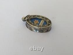 ANCIEN PENDENTIF RELIQUAIRE ARGENT MASSIF SAINTE GERMAINE XIXe GERMANA V