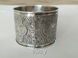 ANCIEN ROND DE SERVIETTE ARGENT MASSIF CHINESE EXPORT sterling silver