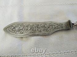 ANCIEN SERVICE ARGENT MASSIF EDOUARD ERNIE XIXe LOUIS XVI cuillères couteau