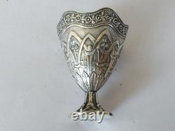 ANCIEN ZARF EMPIRE OTTOMAN ARGENT MASSIF Turc porte-verre a café sterling silver