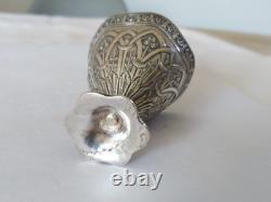 ANCIEN ZARF EMPIRE OTTOMAN ARGENT MASSIF Turc porte-verre a café sterling silver