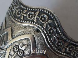 ANCIEN ZARF EMPIRE OTTOMAN ARGENT MASSIF Turc porte-verre a café sterling silver