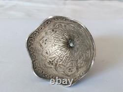 ANCIEN ZARF EMPIRE OTTOMAN ARGENT MASSIF Turc porte-verre a café sterling silver
