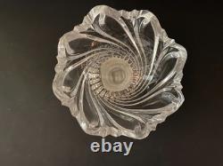 Ancien Baguier en Cristal taillé et Argent massif / Poinçon Vieillard / XIXème