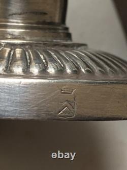 Ancien Baguier en Cristal taillé et Argent massif / Poinçon Vieillard / XIXème