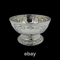 Ancien Bol Sur Pied En Argent Massif Anglais