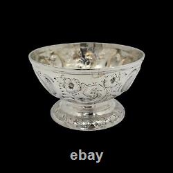 Ancien Bol Sur Pied En Argent Massif Anglais