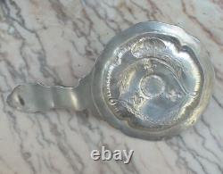 Ancien Bougeoir Royal Evêque Argent minerve poinçon rare 232g à Main, XIXème