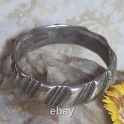 Ancien Bracelet Berbère Aït Atta Maroc Argent Massif Poinçon Bélier 82g