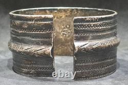 Ancien Bracelet Berbère Argent Massif 160gr Siwa Égypte Libye Poinçons Vers 1900