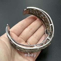 Ancien Bracelet En Argent Massif Silver 925 Jonc créateur art Nouveau Asie Tank