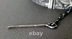 Ancien Bracelet Manchette Filigranes En Argent Massif