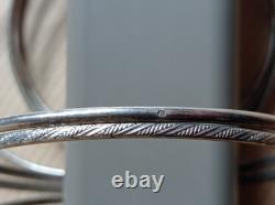 Ancien Bracelet Semainier en Argent massif
