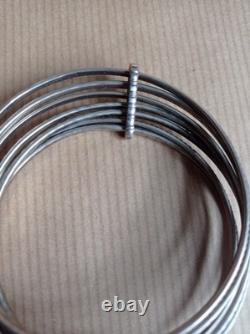 Ancien Bracelet Semainier en Argent massif