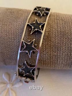 Ancien Bracelet XIX Argent Massif/ Pentacrine Etoile de Digne/ St Vincent
