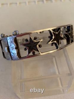 Ancien Bracelet XIX Argent Massif/ Pentacrine Etoile de Digne/ St Vincent