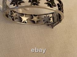 Ancien Bracelet XIX Argent Massif/ Pentacrine Etoile de Digne/ St Vincent