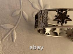 Ancien Bracelet XIX Argent Massif/ Pentacrine Etoile de Digne/ St Vincent