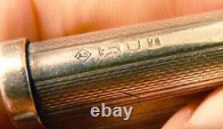 Ancien Briquet à gaz DUNHILL England en argent massif silver lighter 84 gr
