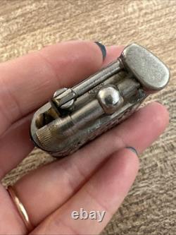Ancien Briquet lighter a Essence ÉCLAT En Argent Massif 800 Danseurs