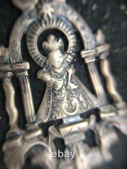 Ancien Chapelet Rosary Espagne Spanish Silver Argent Massif Xviii Eme