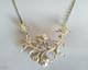 Ancien Collier Art Nouveau Argent Massif Plastron Floral 1900