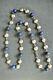 Ancien Collier En Argent Massif Sertie De Boule De Lapis Lazuli