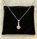 Ancien Collier Pendentif Vermeil Argent Massif, Rubis Et Topazes