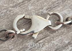 Ancien Collier Sautoir en argent massif 925 144 cm 28,8 grammes