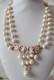 Ancien Collier Veritable Cam&eacute;e Ange 2 Rangs Vrai Perles / Vermeil # K21