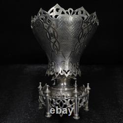 Ancien Confiturier En Argent Massif Ottoman