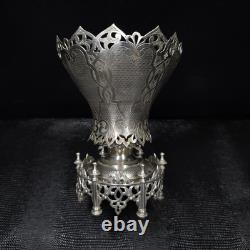 Ancien Confiturier En Argent Massif Ottoman