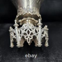 Ancien Confiturier En Argent Massif Ottoman