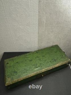 Ancien Cuillère À Bouillie Argent Massif Avec Coffret