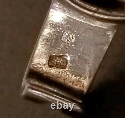 Ancien Gros Bracelet Vintage En Argent Massif 800