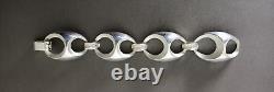 Ancien Gros Bracelet Vintage En Argent Massif 800