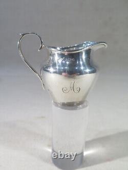 Ancien Joli Petit Pot A Lait Argent Massif Angleterre Poinconne Monogramme A