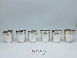 Ancien Lot 12 Verres À Liqueur Gobelets Argent Massif Minerve Old Silver Cup