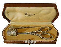 Ancien Necessaire De Couture En Argent Massif French Solid Silver Sewing Set