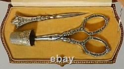 Ancien Necessaire De Couture En Argent Massif French Solid Silver Sewing Set