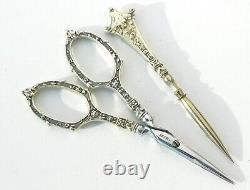 Ancien Necessaire De Couture En Argent Massif French Solid Silver Sewing Set